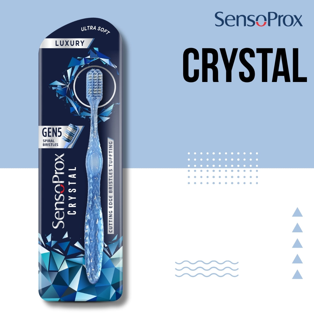 SensoProx Unisex Adult CRYSTAL Toothbrush - Oral Care, Pack of 1