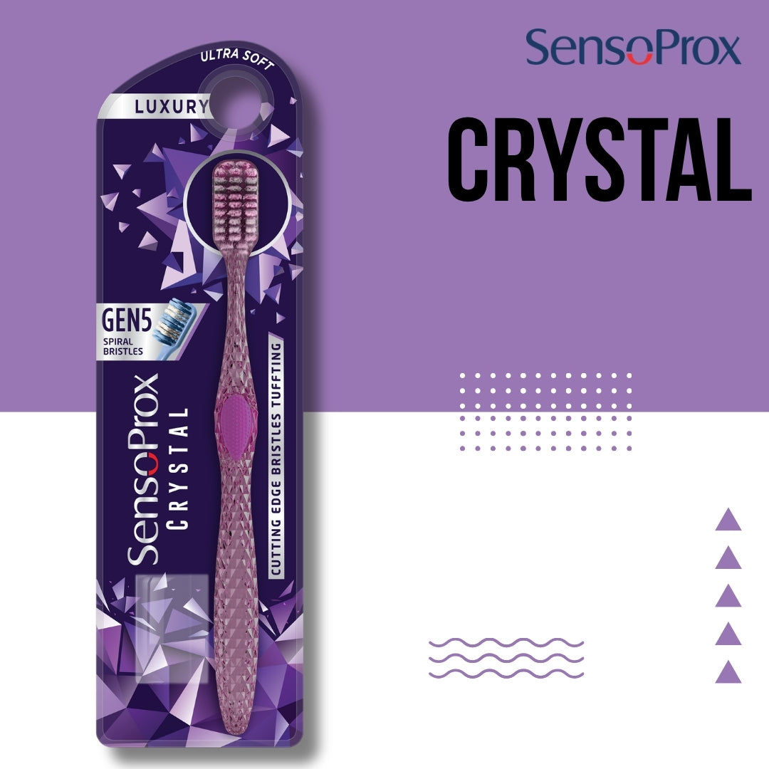 SensoProx Unisex Adult CRYSTAL Toothbrush - Oral Care, Pack of 1
